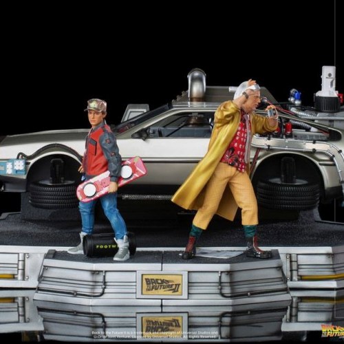 DeLorean Full Set Deluxe Back to the Future II Art 1/10 Scale Statues by Iron Studios
